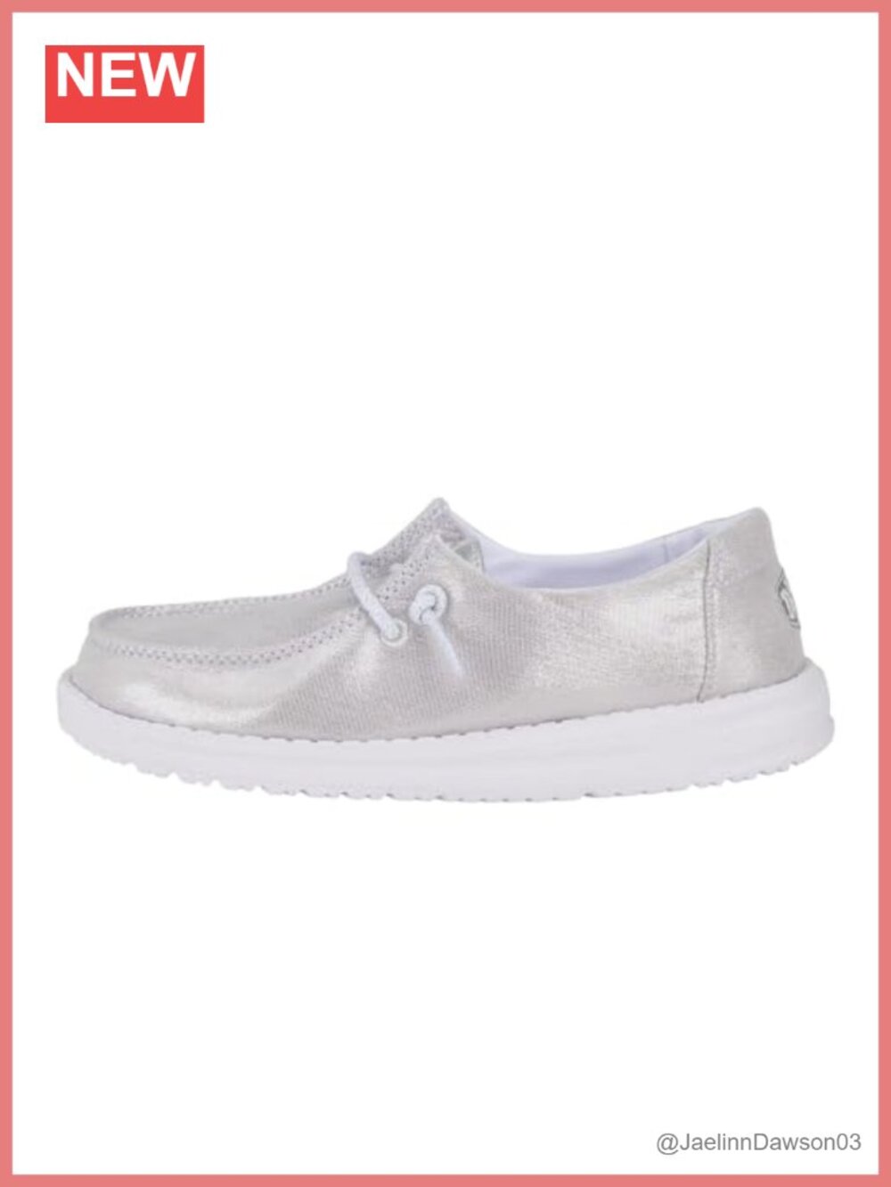 Metallic Shine Kids Loafer Slip-On Memory Foam Lightweight Canvas Shoes